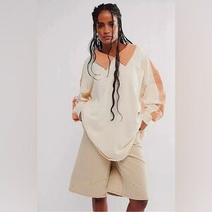 NWOT Free People Madeleine Sweatshirt Pullover Size Large